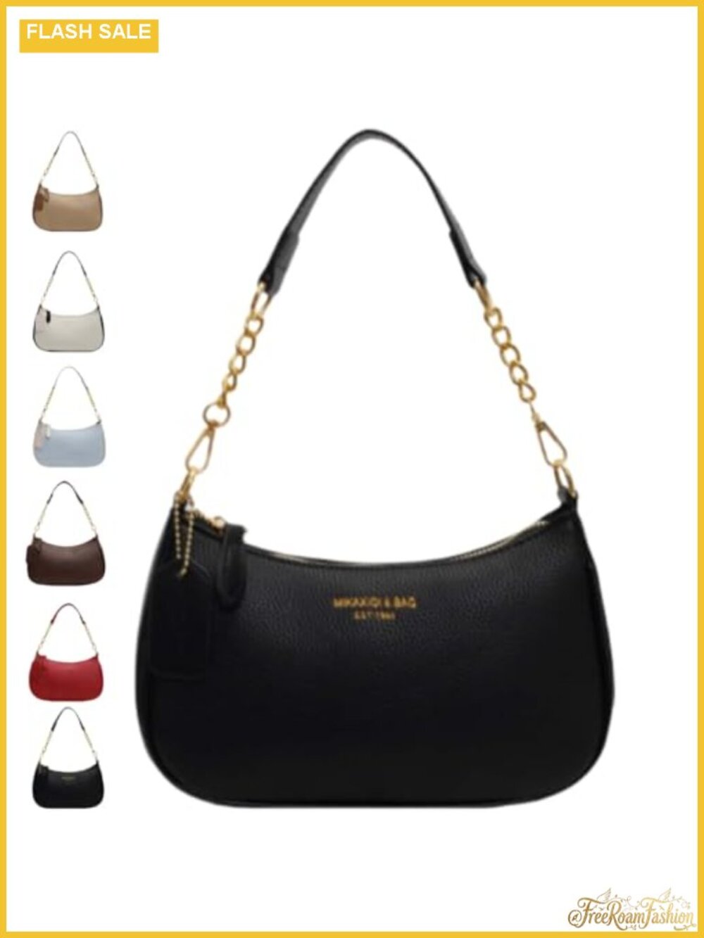 Trendy Crescent Hobo Crossbody Bag Vegan Leather Y2K Shoulder Purse